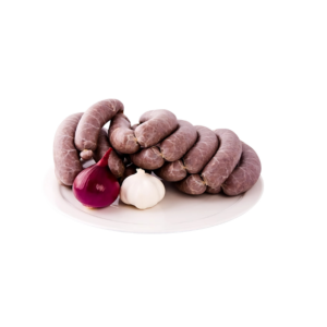 "Package of Bacik Barley Blood Sausage Polish Kiszka Hurka App 1lb, a traditional Polish delicacy featuring pork, barley, and spices.
