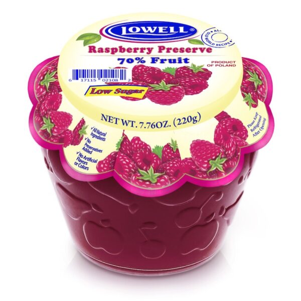 Lyons Raspberry Preserve Lowell Raspberry Preserves 220g/7.76oz - Old Europe Foods