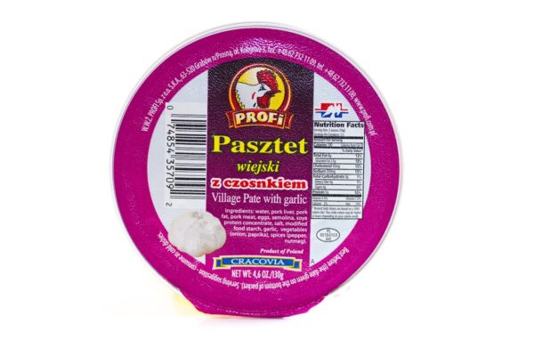 Profi Village Pate with Garlic / Pasztet Wiejski z Czosnkiem130g/4.6oz (W)