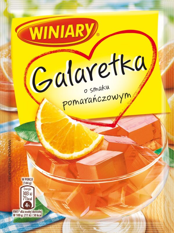 Winiary Galaretka Orange Jelly Flavor / Pomarańczowa 75g./2.65oz.