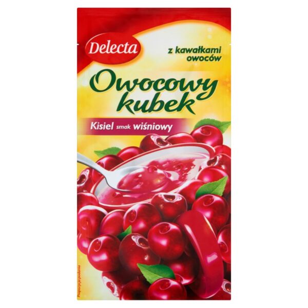 Delecta Cherry Jelly Fruit Cup / Kisiel Wiśniowy z Kawałkami Owoców 30g./1.06oz.