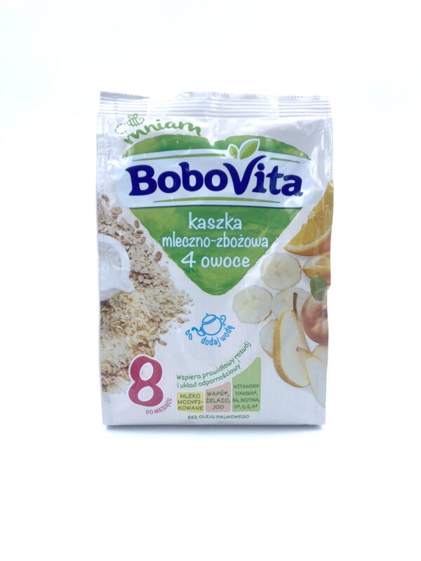 Bobovita Milk and Rice-Corn porridge Mixed Fruits/Kaszka Mleczno-Ryżowa o smaku Owocowym 230g/8.11oz