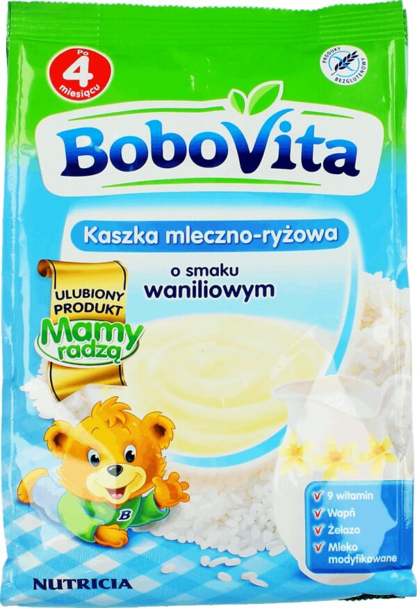 Bobovita Milk and Rice-Corn porridge Mixed Vanilla/Kaszka Mleczno-Ryżowa o smaku Waniliowym 230g/8.11oz