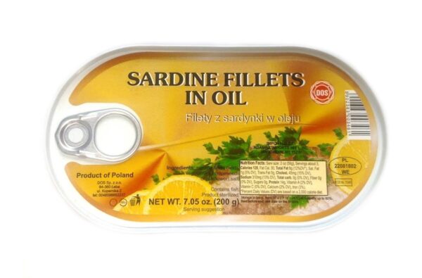 DOS Sardine Fillets in Oil 200g/7.05oz