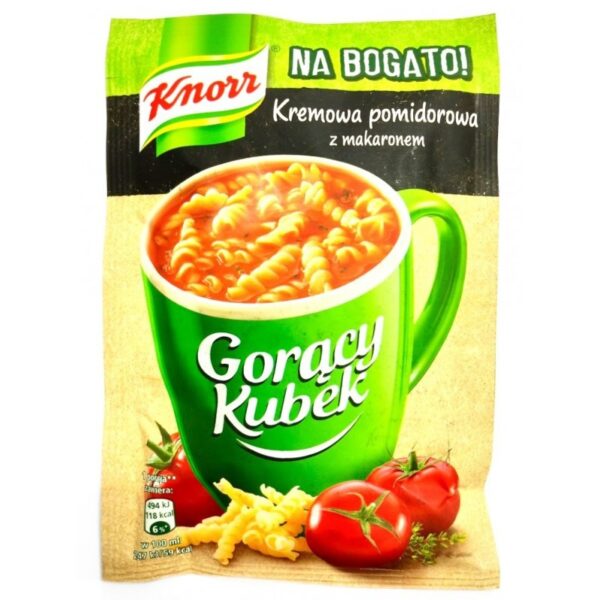 Knorr tomato cream soup with noodles