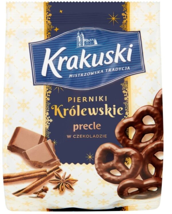 Krakuski "Pierniki Krolewskie" Pretzels Gingerbread Cakes with Chocolate 150g/5.3oz