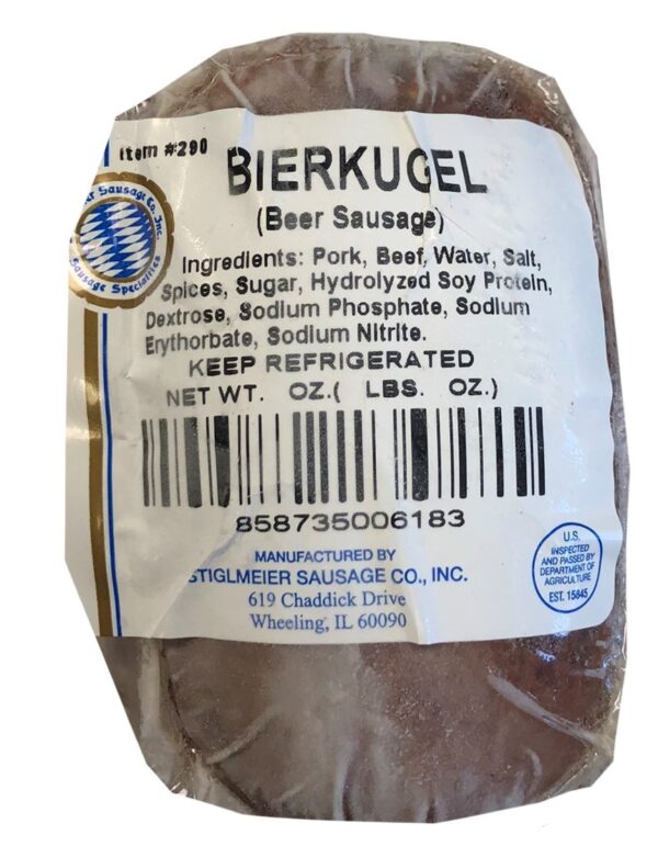 Beer Sausage,Bierkugel Stiglmeier Approx 1lbs