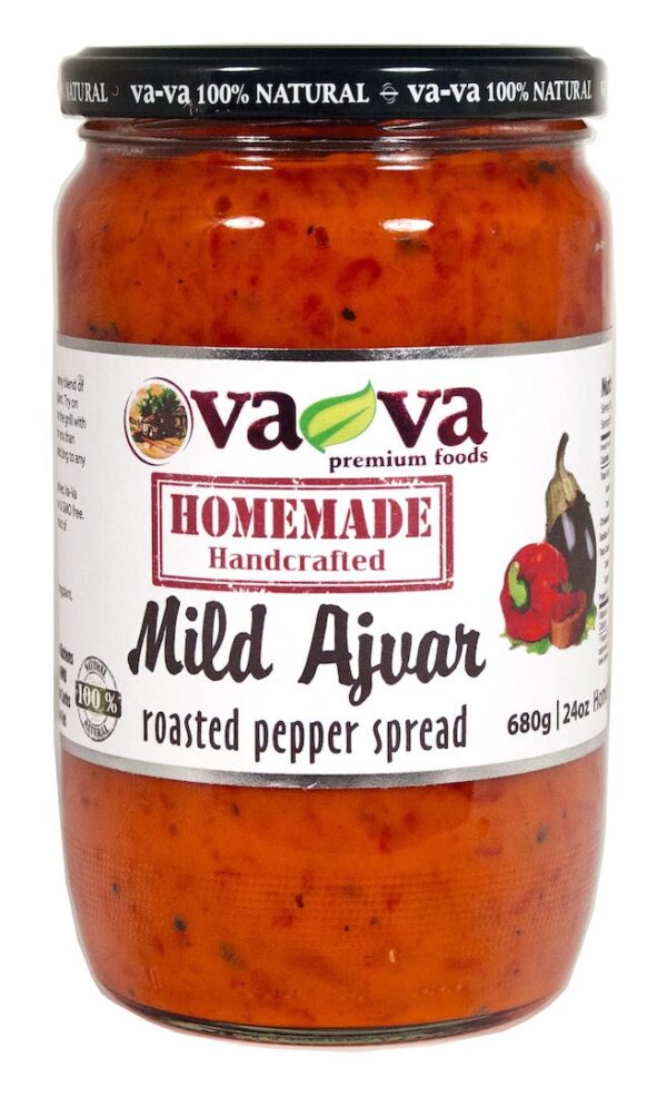 Roasted Pepper Spread Mild Ajvar Homemade Handcrafted Vava 680g