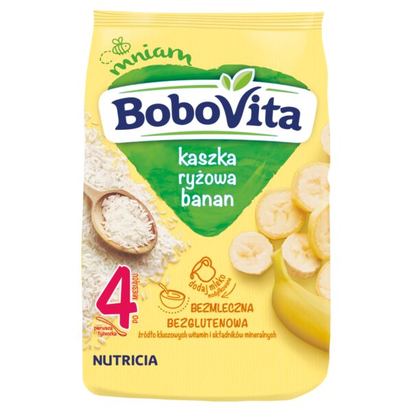 Instant Rice Porridge with Banana Flavor, 4mo+, Bobovita, 180g