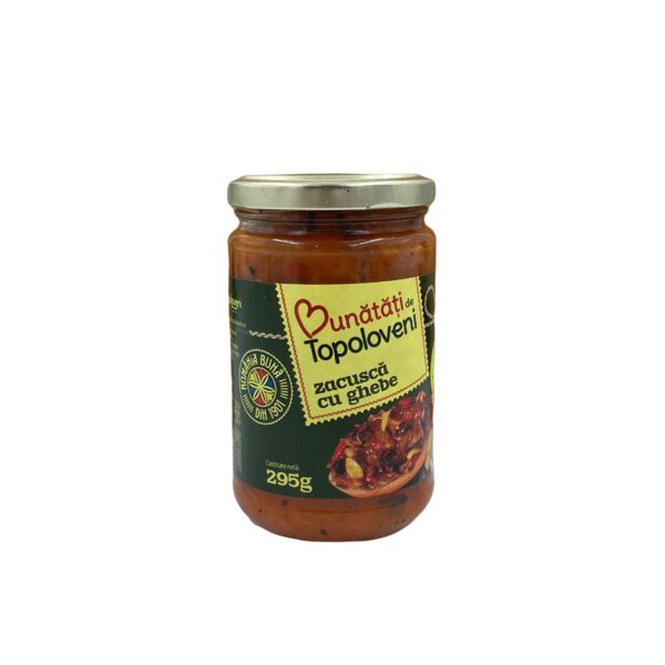 Vegetable Spread with Mushroom, Zacusca Cu Ghebe, Bunatati de Topoloveni 295g