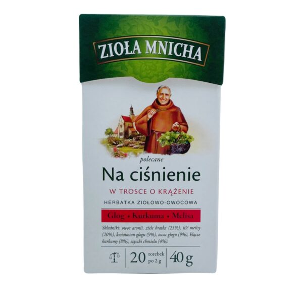 ZIOLA MNICHA FOR BLOOD PRESURE, HERBATKA ZIOLOWA NA CISNIENIE, 20 BAGS