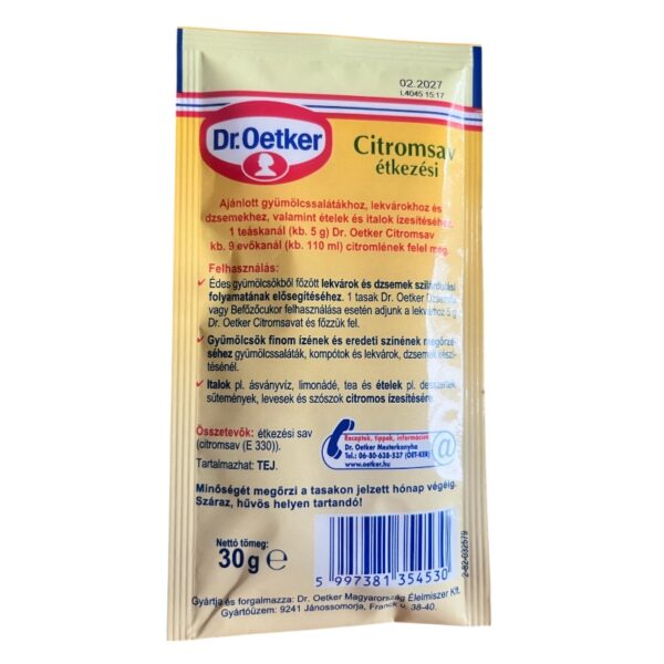 Dr Oetker Citric Acid Powder, 30g - Image 2