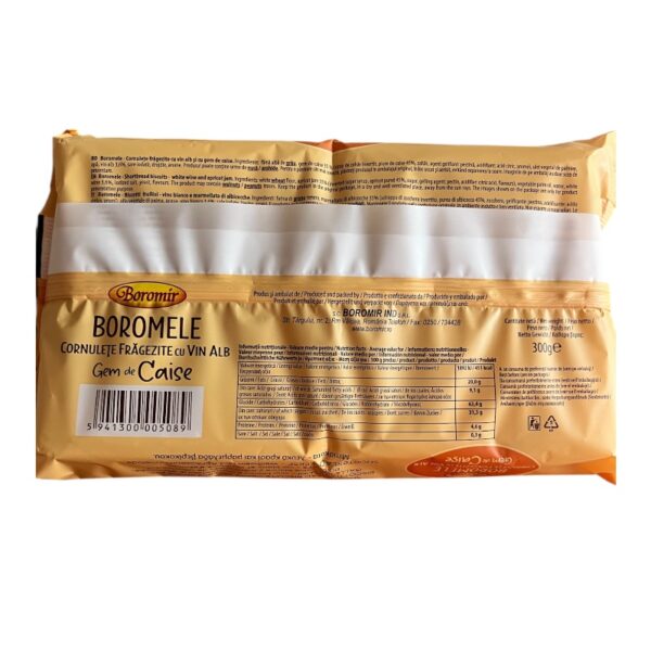 `Boromele Shortbread Biscuits with White Wine and Apricot Jam, Boromir, 300g - Image 2