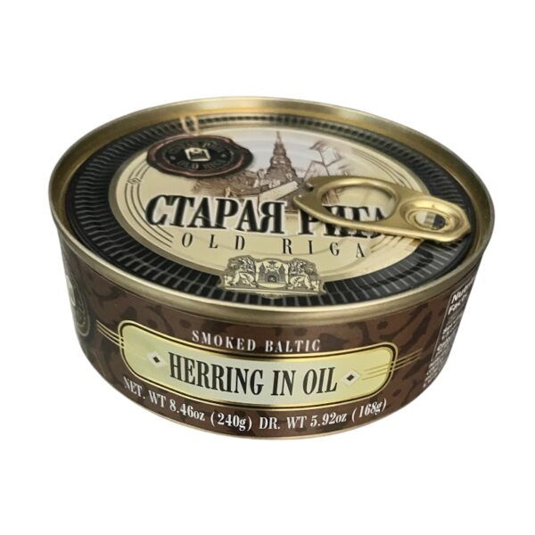 Smoked Baltic Herring in Oil, 8.46oz Old Riga