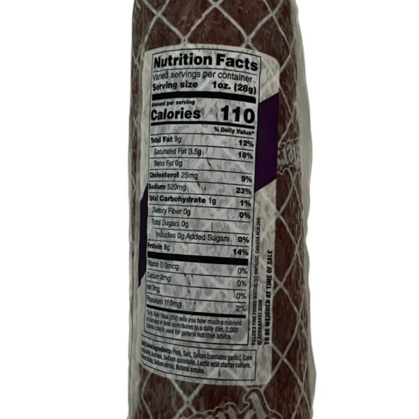Zesty Salami, Black Kassel, Approx.1lb - Image 2