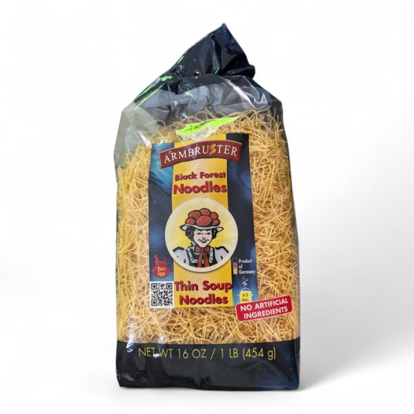 Thin Soup Noodles, Black Forest Noodles, Armbruster, 1lb