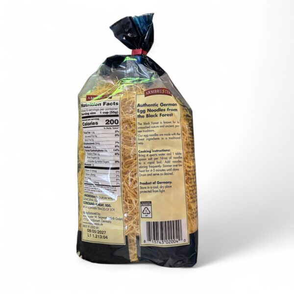 Thin Soup Noodles, Black Forest Noodles, Armbruster, 1lb - Image 2