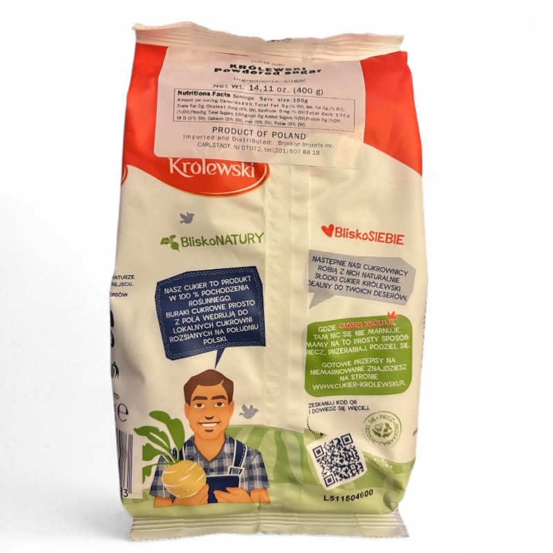 Powdered Sugar, Cukier Puder z Buraków Cukrowych 400g - Image 3