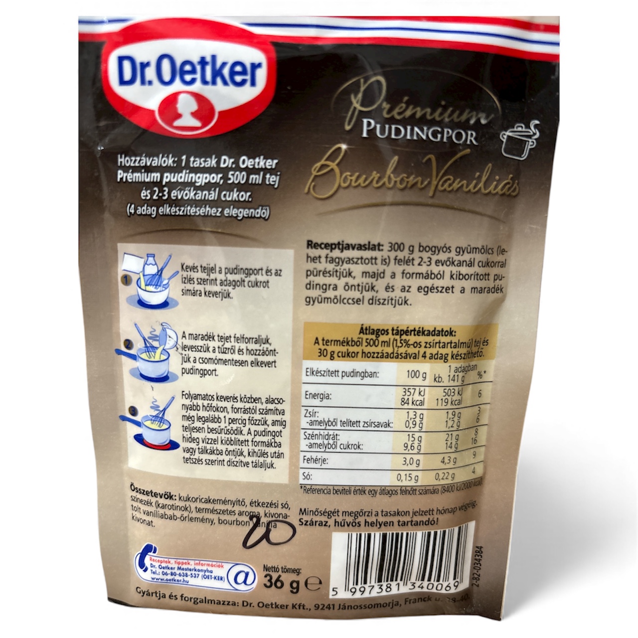 Dr Oetker Bourbon Vanilla Pudding, 36g - Image 2
