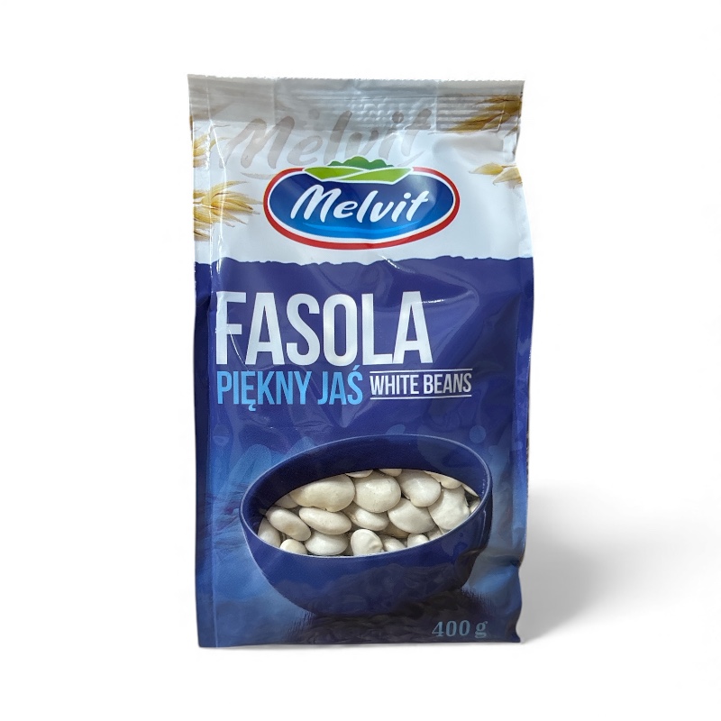 White Beans, Fasola Piekny Jas, Melvit 400g