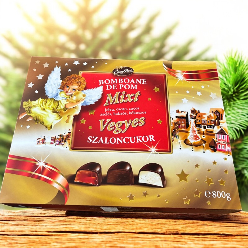 Christmas Chocolate Candy Mix in Box, Bomboane de Pom / Szaloncukor, ChocoPack, 800g