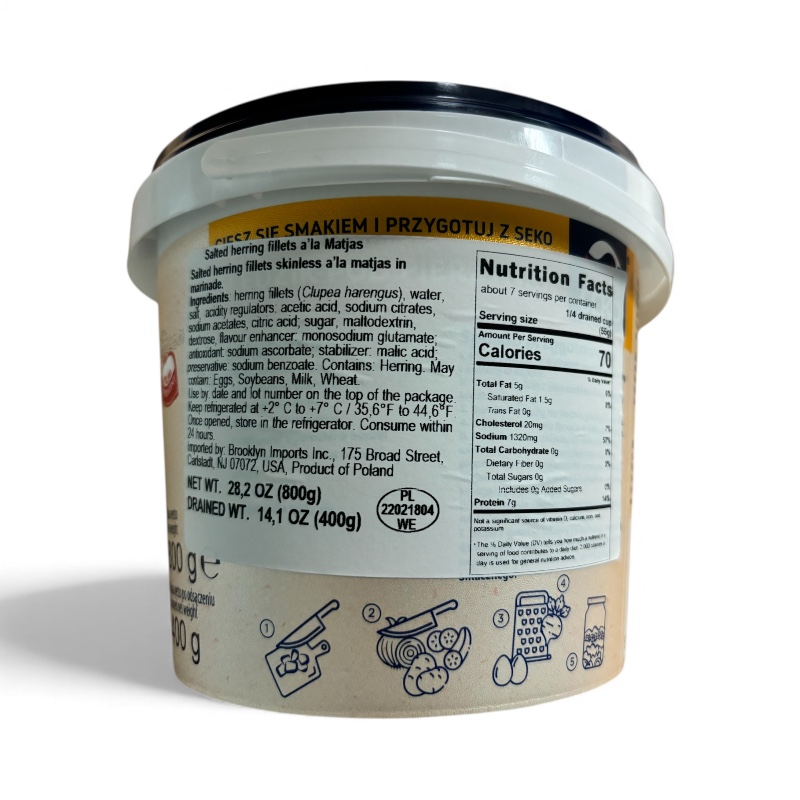 Salted Herring Fillet's a'la Matjas, SEKO, 28.2oz - Image 2
