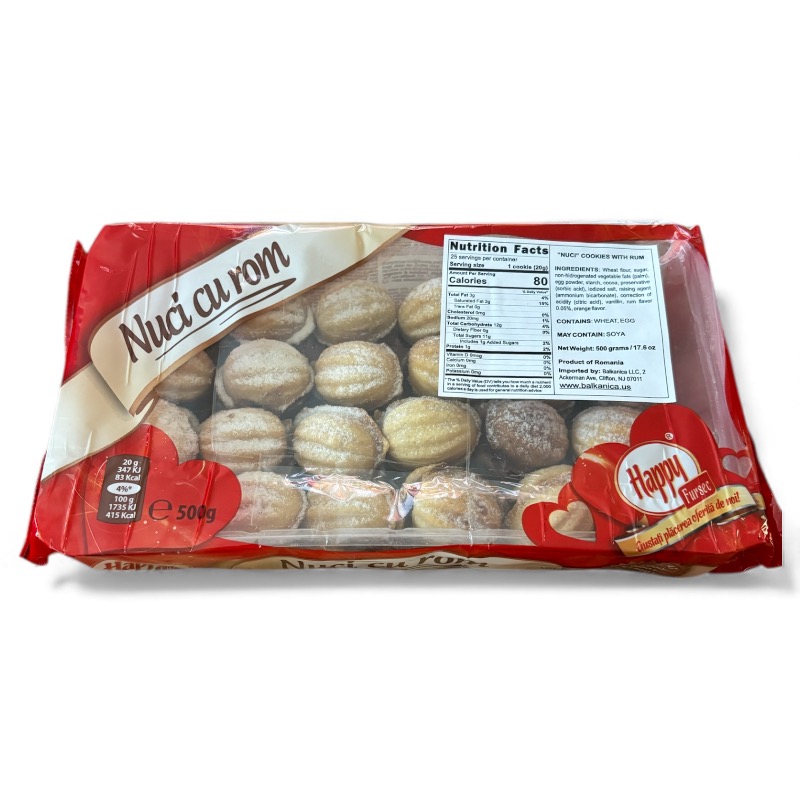 Walnut Cookie with Rum Filling, (Nuci, Oreshki) 500g