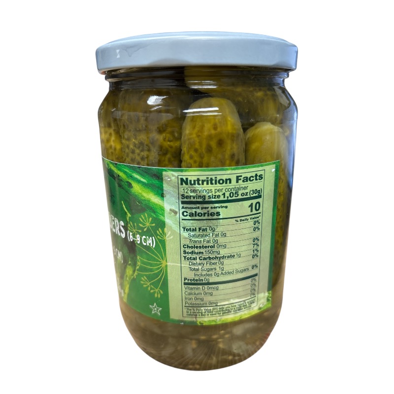Cucumbers (6-9cm) in Vinegar, Raureni 720ml - Image 2