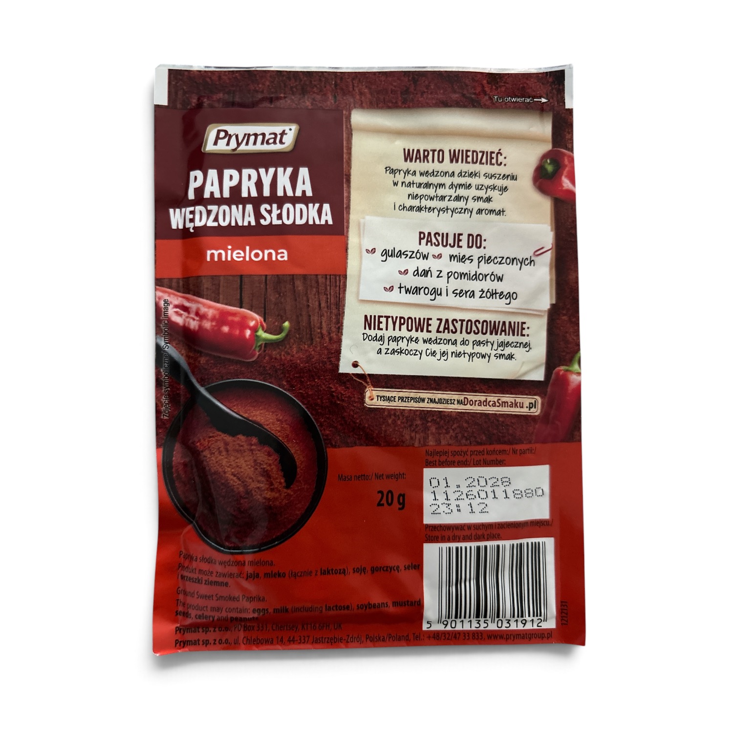 Prymat, Ground Sweet Smoked Paprika, 20g - Image 2