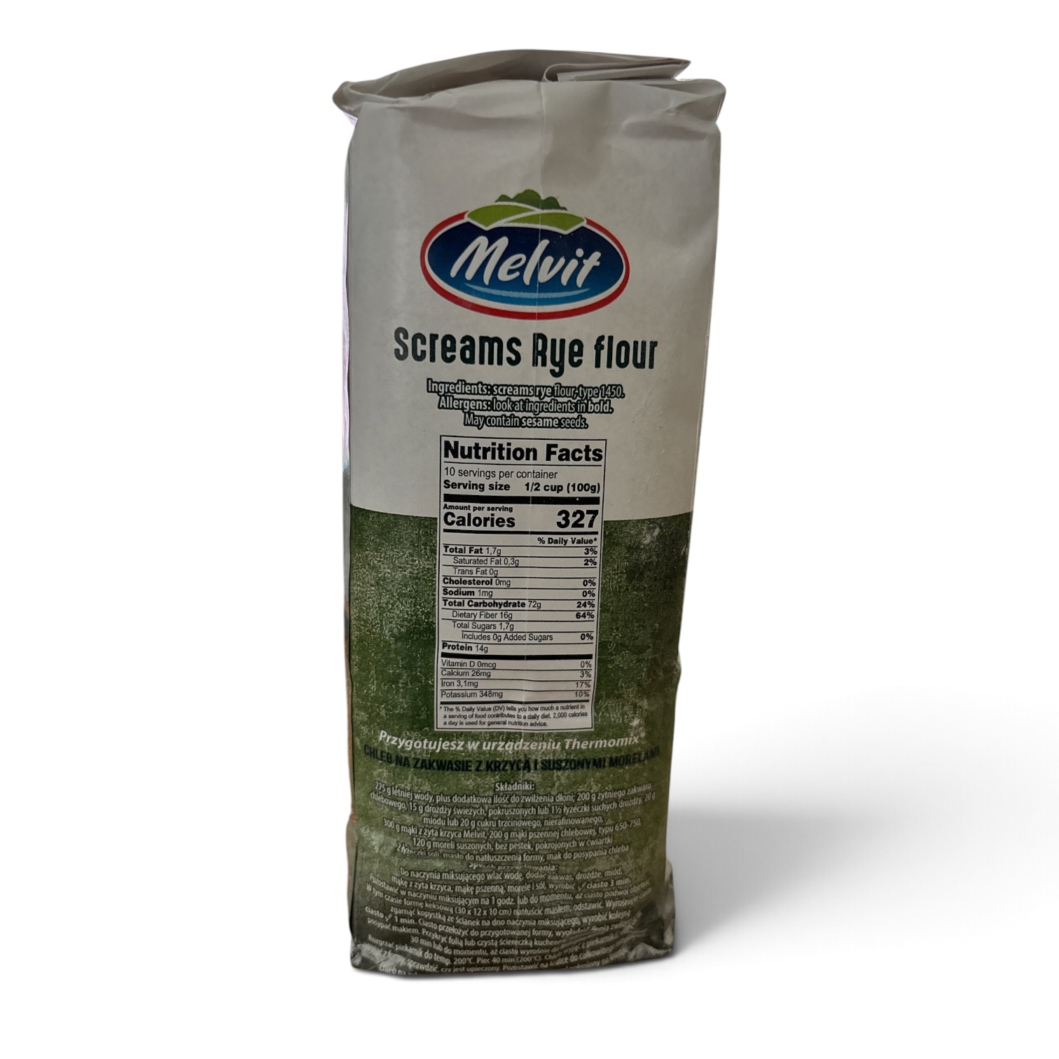 Whole Grain Rye Flour, Maka Zytnia, Melvit 1kg - Image 2