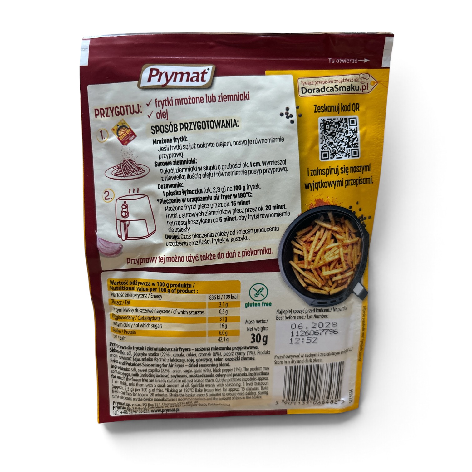 Prymat Fries and Potato Seasoning for Air Fryer 30 g - Image 2