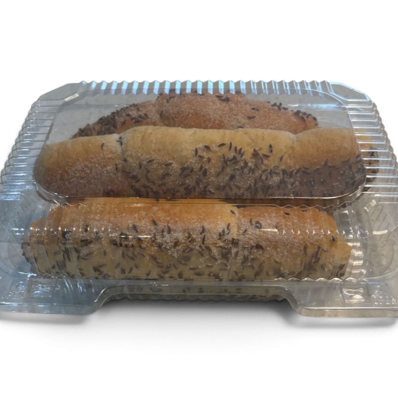 Handmade European Bread Rolls with Salt & Caraway 3pcs - Image 3