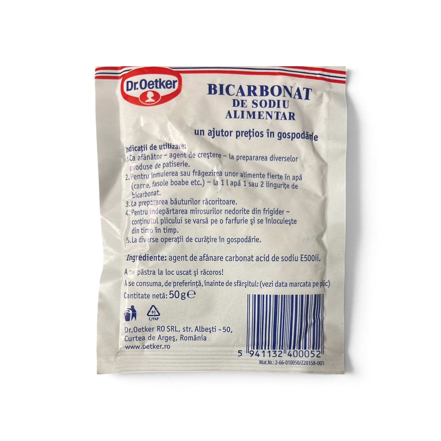 DrOetker Baking Soda, Food Grade 50g - Image 2