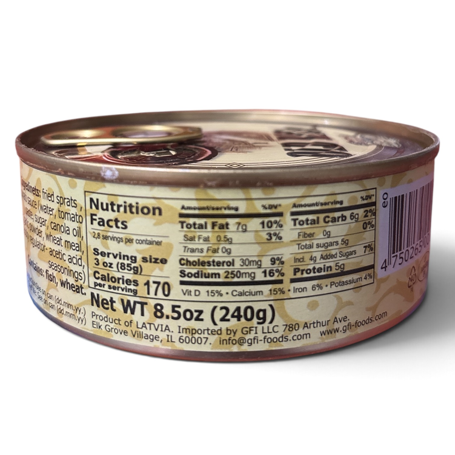 Fried Baltic Sprats in Tomato Sauce, Old Riga, 240g - Image 2